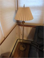 Yellow metal floor lamp