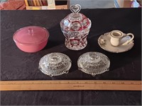 7 Pieces Of Vintage Glassware.