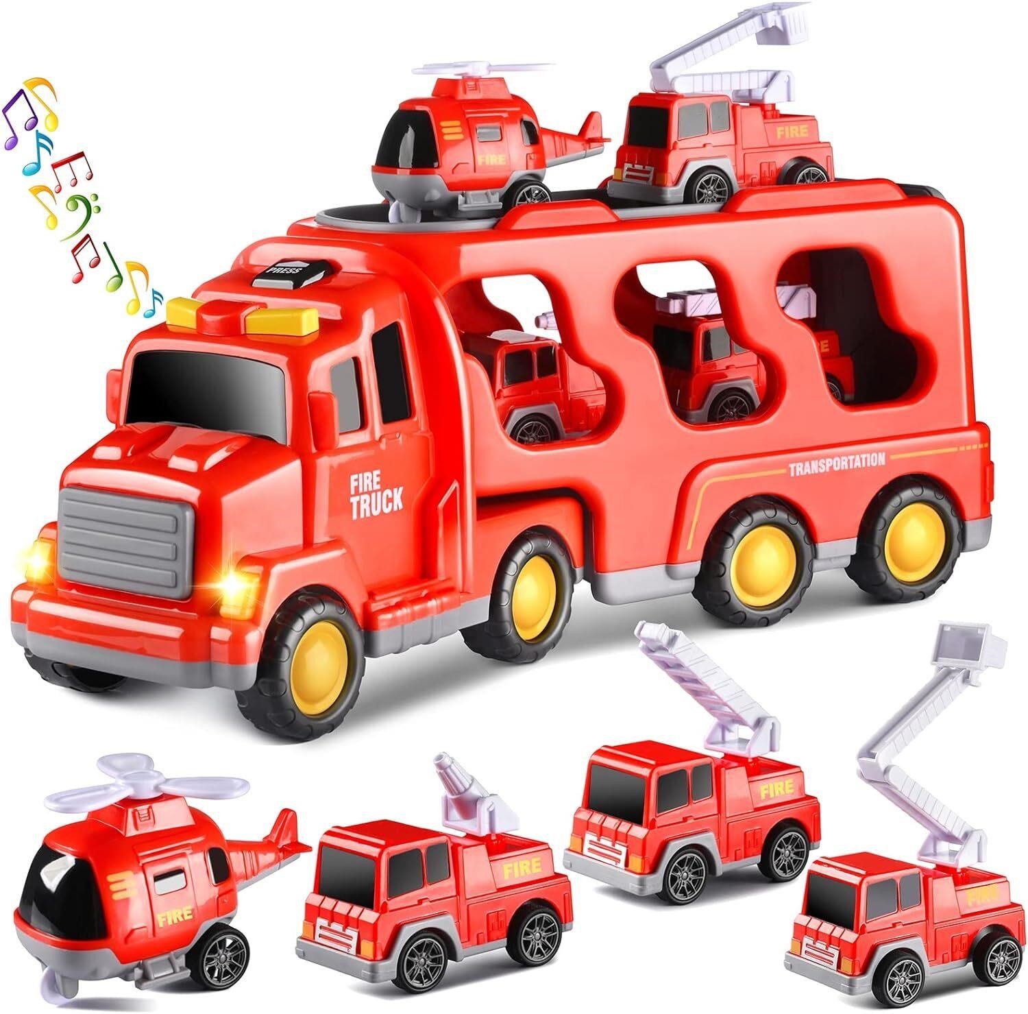 Fire Truck Toy  Friction Power 5 in 1 Vehicle