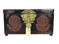 Antique Korean Paulownia Wood Wedding Chest