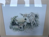 Signed Wade Butler limited edition deer picture