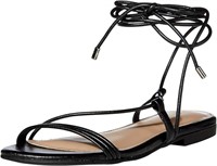 (N) The Drop Women's Samantha Flat Strappy Lace-Up