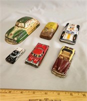 Vintage tin toy cars some need restoration & parts