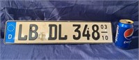 plaque d'immatriculation lot2 license plate lot 2