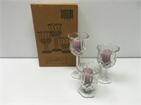 Set of Glass Votive Candle Holders