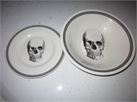 The Victorian English Pottery Skull Plate / Bowl