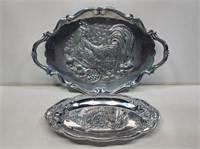 2 Lenox Cast Aluminum Serving Trays