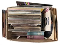 Large Group of Vintage LP Records & 45 RPM