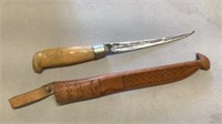 Vintage J. Martiini Fillet Knife w/ Sheath