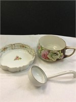 Hand Painted Nippon Cup - Bowl 4" - Spoon 4"