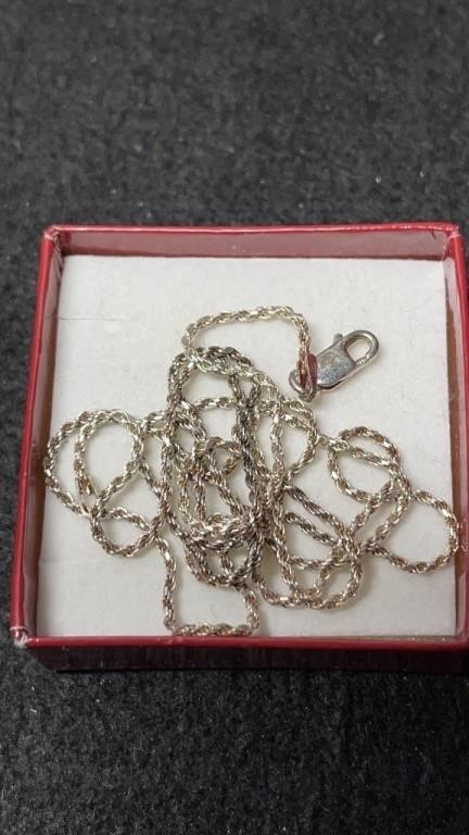 Sterling Silver 24" Italian Rope Chain 925