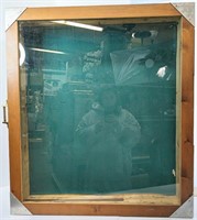 Large Wooden & Glass Display Cabinet
