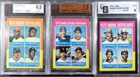 (3) 1975 TOPPS GRADED ROOKIE CARDS