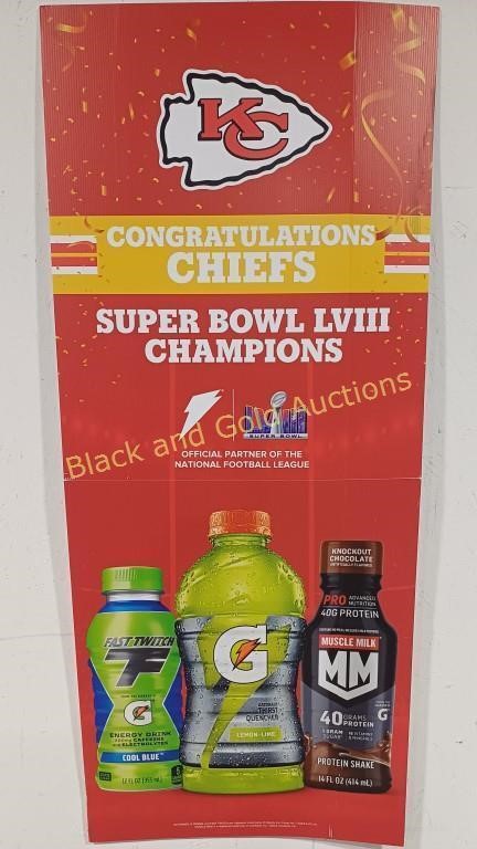 KC Chiefs SuperBowl 58 Hanging PosterBoard