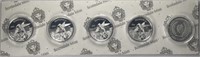 2020 Lot of 5: Silver 1oz Hummingbird