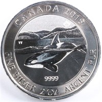 2019 Silver 2oz Orca Whale