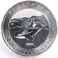 2019 Silver 2oz Orca Whale