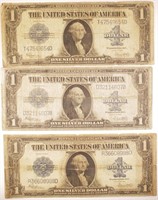 Trio of G-VG Series 1923 Silver Certificates
