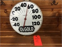 O's Gold thermometer - metal frame