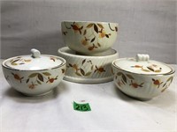 Vintage Hall’s Autumn Leaf Bowl and Casserole Dish