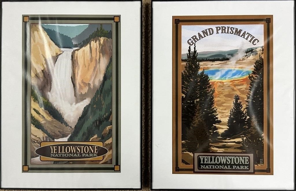 YELLOWSTONE NATION PARK VINTAGE STYLE POSTERS