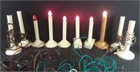 Assorted wooden based Electric candles with