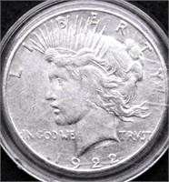 1922 S PEACE DOLLAR  AU