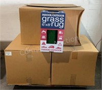 (5) 6ct Boxes of 6'x8' Grass Turf Rugs