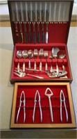 Stainless flatware and case