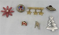 Lot of broaches and pins