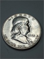 1951 D Franklin Half Dollar