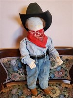 Cowboy doll, toy gun & holster
Handmade doll