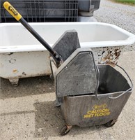 White plastic mop bucket, NO mop
