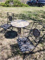 Bistro Ceramic & Steel Patio Set