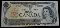 1973 CAD $1 Banknote Crow / Bouey