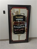 Mirror Sign- "Celebrated Wines.." (63" H x 34" W)