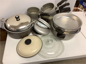 assortments pots pans and lids