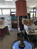 35 “ DAUPHIN BUFFET LAMP W/ RUST SHADE