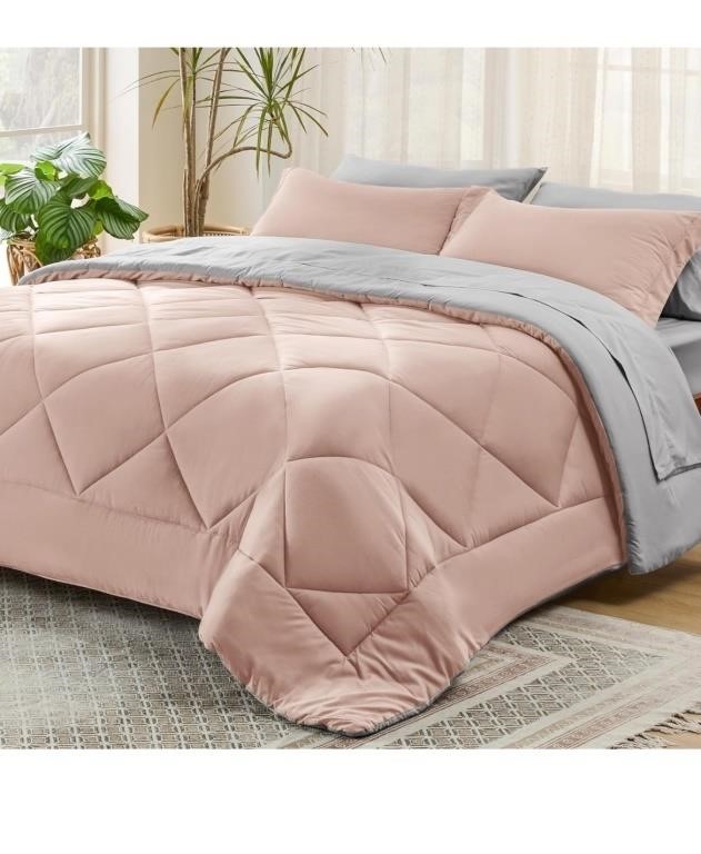 Bedsure Blush Pink California King Size Comforter