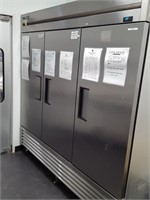 True stainless 3 door cooler, no contents, ****see