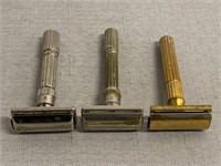 3 Vintage Gillette Razors
