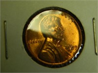 BU cent marked 195/59 P doubleing error coin