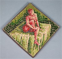 Mid-Century Nude Mosaic Tile Trivet