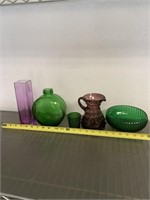 Assorted Colored Glass Lot