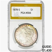 1878-S Morgan Silver Dollar PGA MS66