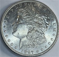 1897 P Better Date Crisp Strike Morgan Dollar