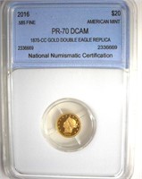 2016 .585 Fine Gold $20 NNC PR70 DCAM Replica