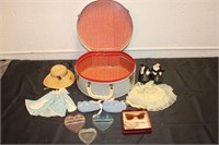 Lot of Doll Clothes in Case