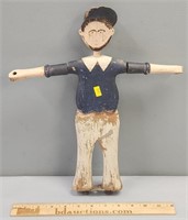 Painted Wood Articulated Boy Figure