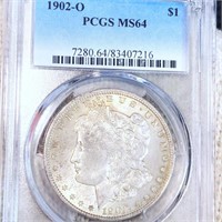 1902-O Morgan Silver Dollar PCGS - MS64